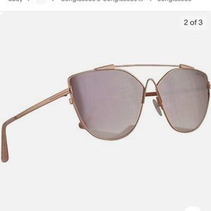 Tom Ford Jacquelyn Rose Gold Mirrored Sunglasses - Used